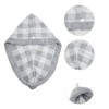 Unique Bargains Water-absorbent Plaid Hair Towel 1 Pc - 3 of 4
