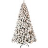 Hrinhom 5ft Flocked Pre-Lit Christmas Tree,Snowy Holiday Decor with Warm White Lights - 2 of 4