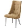 Kings Brand Furniture Milan Vinyl Upholstery Kitchen Dinette Dining Room Side Chairs, Set of 2, Yellow/White - 2 of 4