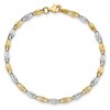 Black Bow Jewelry 14k Two Tone Gold, 3.5mm Puffed Link Chain Bracelet, 7.25 Inch - 4 of 4