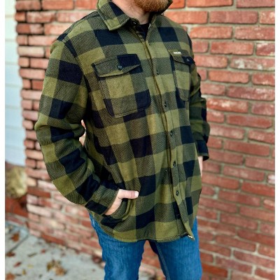 Men's faux-shearling Lined Shacket - BURLEBO