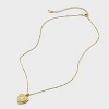 14K Gold Dipped Heart Charm Initial Necklace - A New Day™ Gold - 2 of 4