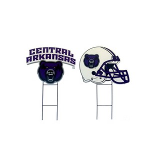 NCAA Central Arkansas Bears 2pk Logo and Helmet Garden Stake Set - 1 of 1