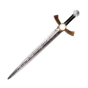 Underwraps Costumes Inscription Gold & Silver Sword 30 Inch Foam Adult Costume Accessory - 1 of 4