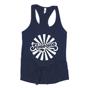 Simply Sage Market Women's America Rays Racerback Graphic Tank - 1 of 2