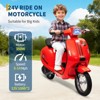 24V Electric Motorcycle for Kids - Electric Scooter with Seat for Kids 8-14 - Ride On Scooter with LED Light for Girls - 2 of 4