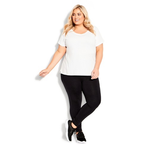 EVANS Plus Size Navy Blue Cotton Stretch Leggings