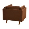 Atley Modern Upholstered High Sided Arm Chair with Solid Wood Legs - 4 of 4