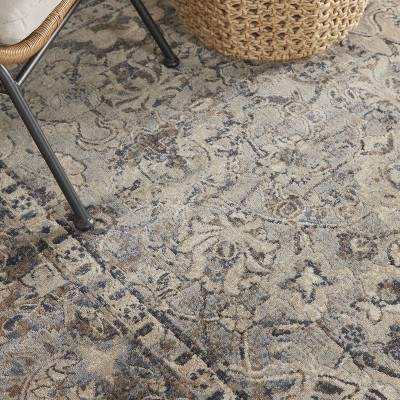 Ivory Elegance 94" x 130" Synthetic Rectangular Easy-Care Rug