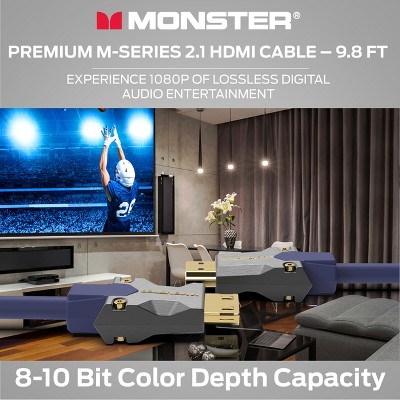 Monster 10ft Black and Gold High Speed HDMI Cable