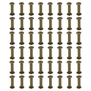 Unique Bargains Steel Leather Belt Scrapbook Binding Kits M5 Chicago Screws 100 Sets - 1 of 4