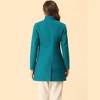 INSPIRE CHIC Women's Winter Stand Collar Single Breasted Mid-thigh Long Overcoat - 4 of 4
