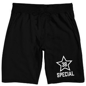 38 Special Star Logo Men's Black Sleep Pajama Shorts - 1 of 3