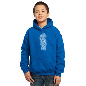 LA Pop Art Boy's Word Art Hooded Sweatshirt - TIGER - 1 of 4