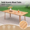 Captiva Designs 9 Pc Patio Outdoor Wood Dining Set with 8 Rattan Chairs & 1 Acacia Wood Rectangular Table - 2 of 4