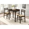 Simple Relax 3-Piece Dining Set with Drop Leaf - 2 of 4