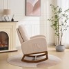 CAVINAS Polyester Glider Rocking Chair with High Backrest,Modern Upholstered Rocking Chairs,Nursery Accent Chair for Bedroom - 4 of 4
