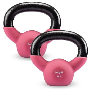 Yes4All Neoprene Coated Cast Iron Kettlebells with Wide Grip, 45 Pound ...