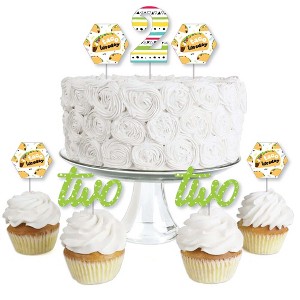 Big Dot of Happiness Taco Twosday - Dessert Cupcake Toppers - Fiesta Second Birthday Party Clear Treat Picks - Set of 24 - 1 of 4