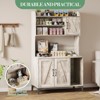 Cat Litter Box Enclosure with Shelves, Hidden Litter Box Furniture, Wooden Cat Washroom Indoor for Living Room Bedroom Fit Most Litter Box - 4 of 4