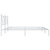 vidaXL Modern King Metal Bed Frame with Headboard - Steel Construction, White, 76"x79.9" - Bedroom Furniture for Enhanced Mattress Support - 4 of 4