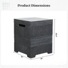 UPHA Patio Coffee Table, Outdoor Hideaway Tank Table for Gas Fire Pits, Hides Standard 20lb 16-inch Propane Tank Cover w Side Handles - 3 of 4
