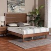 Baxton Studio Queen Size Donnica Wood Platform Bed Woven Rattan Brown/Walnut Brown - 3 of 4