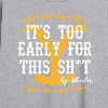 Women's - Yellowstone - Its Too Early For This Rip Wheeler Oversized Graphic T-Shirt - 2 of 4