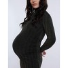 Women's Mesh Turtleneck Maxi Maternity Dress | Motherhood Maternity - 4 of 4