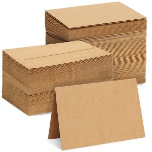 Sustainable Greetings 100 Pack Blank Cards and Envelopes 4x6, Bulk Kraft Paper Greeting Cards for All Occasions - 1 of 4