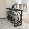 LOVMOR Farmhouse Counter Height Dining Table Set, Bar Table and Chairs Set for Living Room, Dining Room - 4 of 4