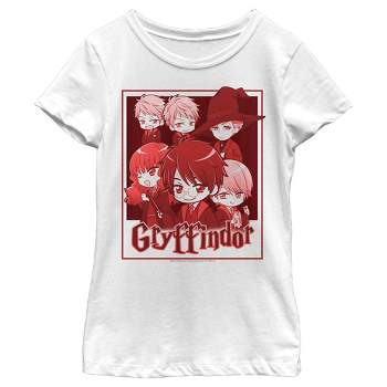 Girl's Harry Potter Gryffindor Cartoon Characters T-Shirt