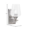 Toltec Lighting Uptowne 1 - Light Sconce in  Aged Silver with 5" Clear Bubble Shade - 2 of 2