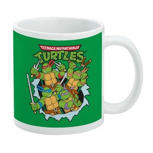 Teenage Mutant Ninja Turtles Group Retro Ceramic Coffee Mug, Novelty Gift Mugs for Coffee, Tea and Hot Drinks, 11oz, White - 1 of 4