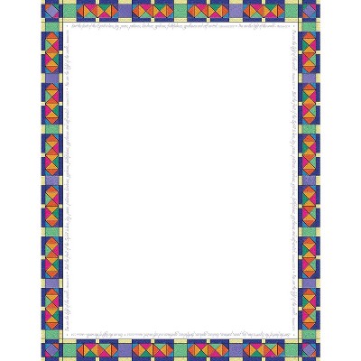 Barker Creek 11" x 8 1/2" Computer Paper Stained Glass 50/pk LL735