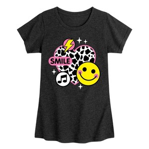 Girls' - Instant Message - Y2K Heart Fitted Short Sleeve Graphic T-Shirt - 1 of 4