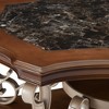 Rectangular Coffee Table With Marble Paper Top, Birch Middle Shelf, Metal Legs Modern Sleek Cocktail Table,abstract,brown,52in,4.3ft - 4 of 4