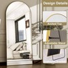 57 inchx 20 inch arched full length mirror wall mounted floor mirror aluminum alloy frame gold full body bathroom living room - 3 of 4