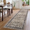 Green Floral Area Rug, Washable Non-Slip Classic Carpet for Living Room, Bedroom and Nursery - 2 of 4