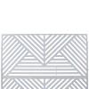 PAGED Decorative Screen Modern Partition Panel, Metal Fence Privacy Screen with Hollow Rectangular Pattern for Garden Room Divider, 76" H×48" W - 3 of 4