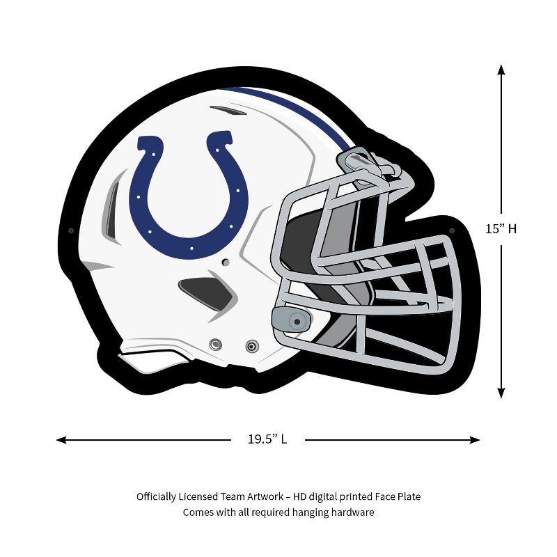 Evergreen Ultra-Thin Edgelight LED Wall Decor, Helmet, Indianapolis Colts- 19.5 x 15 Inches Made In USA, 2 of 7