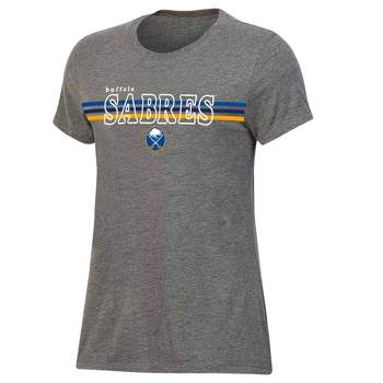 NHL Buffalo Sabres Women's Gray Short Sleeve Vintage T-Shirt