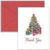 Paper Frenzy Christmas Tree Holiday Thank You Note Cards and Envelopes - 25 pack - 2 of 2