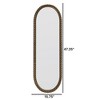 ALEXOUN 47X16 inches Antique Oval Full Body Wall Mirror Baroque Beaded Mirrors Gold Metal Framed Decorative Wall Mirror for Bedroom Living - 3 of 4