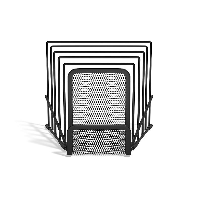 MyOfficeInnovations 6 Compartment Wire Mesh Letter Holder Matte Blk 24402460, 1 of 5