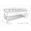 CAVINAS Faux Leather Storage Ottoman Bench,Upholstered Ottoman with Open Slat Bottom Shelf for Living Room,Bedroom - 3 of 4