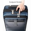 LUGGEX Carry On Luggage 22x14x9 Airline Approved, Expandable Polycarbonate Suitcase, Carry On 20 Inch, Silver Grey - 3 of 4