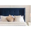 NicBex Queen Size Velvet Upholstered Platform Bed with Nailhead Trim Wingback for Adults/Boys/Girls - 4 of 4