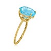 Ross-Simons 6.50 Carat Sky Blue Topaz Twist Rope Ring in 14kt Yellow Gold - 3 of 4