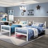 Infans Wood Hardwood Twin Bunk Beds Convertible into 2 Individual Kid Bed Ladder White - 4 of 4